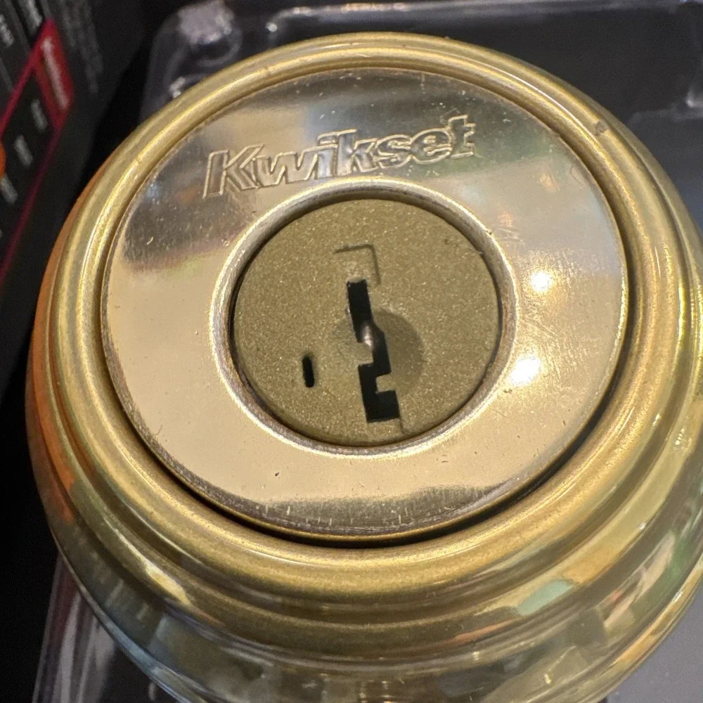 Kwikset Polished Brass Single Cylinder‎ Deadbolt/Keyed Security 99800-120